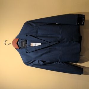 Banana Republic Navy plaid suit.  Jacket is size 2, pants are size 4.  NWT